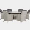 Pacific Drop Ship St Lucia 6 Seat Dinner Set Garden Seating
