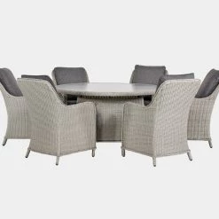 Pacific Drop Ship St Lucia 6 Seat Dinner Set Garden Seating