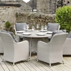 Pacific Drop Ship St Lucia 6 Seat Dinner Set Garden Seating