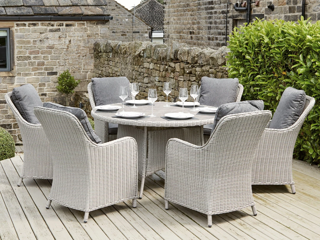 Pacific Drop Ship St Lucia 6 Seat Dinner Set Garden Seating