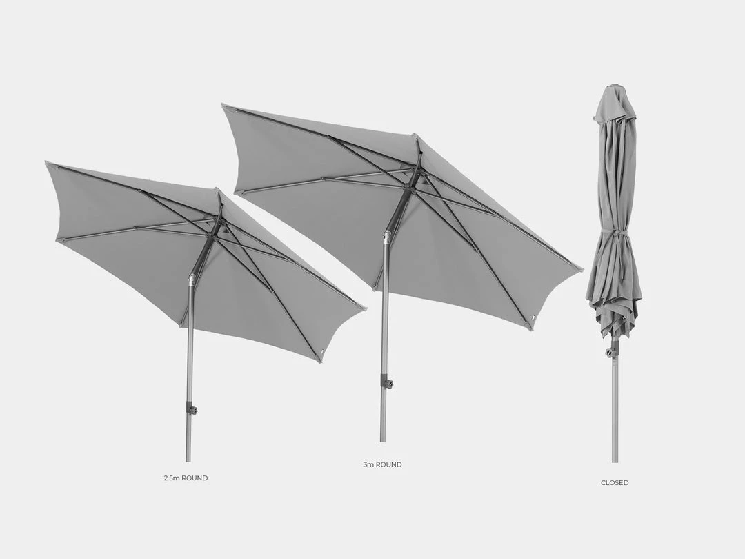 Pacific Drop Ship Parasols Lisboa - 2.5m & 3m Round