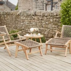 Pacific Drop Ship Garden Seating Siesta Lounge Chair & Hocker Set