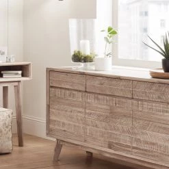 Pacific Drop Ship Talma Sand Wash Acacia Wood Sideboard Consoles & Sideboards