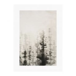 Zig Zag Art Prints Ink Pine Woods Art Print