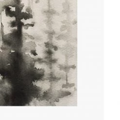 Zig Zag Art Prints Ink Pine Woods Art Print