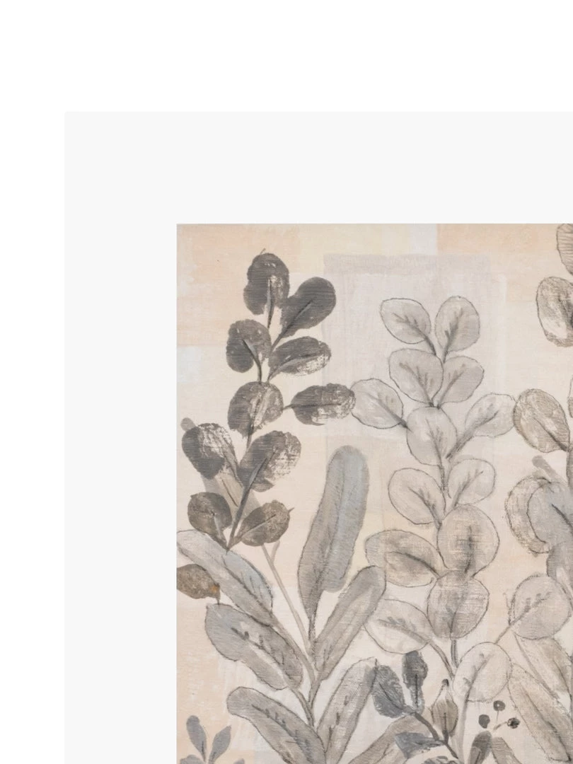 Zig Zag Art Leaf Pattern Art Print