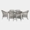 Gallery Direct Drop Ship Garden Seating Limoges 6 Seater Oval Dining Set Stone