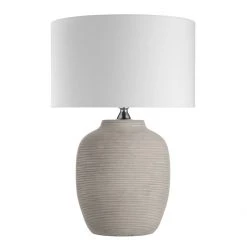 Quaint & Quality New Lisbon Grey Table Lamp Cylinder Shade