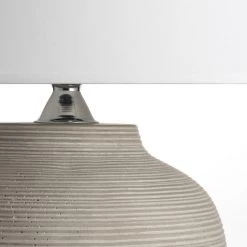 Quaint & Quality New Lisbon Grey Table Lamp Cylinder Shade