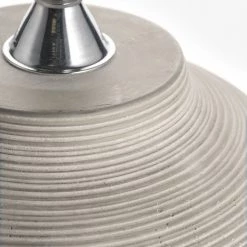 Quaint & Quality New Lisbon Grey Table Lamp Cylinder Shade