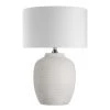 Quaint & Quality Lisbon White Table Lamp Cylinder Shade New