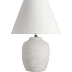 Quaint & Quality Lisbon White Table Lamp Empire Shade