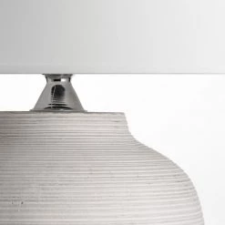 Quaint & Quality Lisbon White Table Lamp Cylinder Shade New