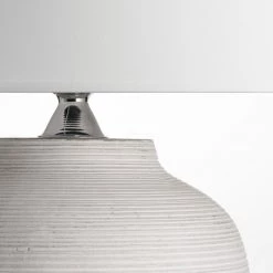 Quaint & Quality Lisbon White Table Lamp Empire Shade