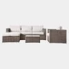 Gallery Direct Drop Ship Garden Seating Luca Garden Chaise Sofa And Chair Set - Natural