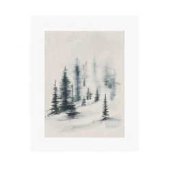 Zig Zag Art Misty Forest Art Print
