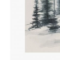 Zig Zag Art Misty Forest Art Print