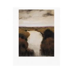 Zig Zag Art Misty River Art Print