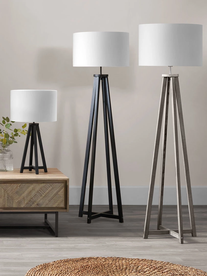 Pacific Drop Ship Morecambe Floor Lamp - Black Floor Lamps