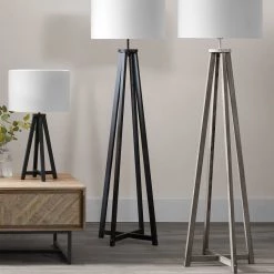 Pacific Drop Ship Morecambe Floor Lamp - Wash Grey Floor Lamps