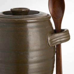 Bloomingville Moss Jar With Lid And Spoon Kitchen