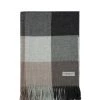 Abraham Moon Alpaca Check Natural & Grey Throw Sale