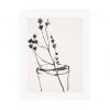 Zig Zag Art Naive Flower Sketch Art Print