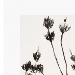 Zig Zag Art Naive Flower Sketch Art Print