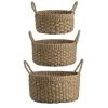 Pacific Drop Ship Natural Seagrass Round Baskets Set Of 3 Storage