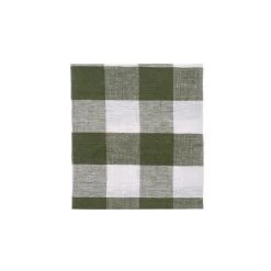 Hudson Home Olive Gingham Tea Towel
