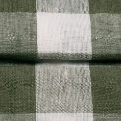 Hudson Home Olive Gingham Tea Towel