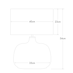 Bundle Sale Oval Bubble Lamp - Grey Shade Drum