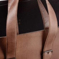 Pacific Drop Ship Vintage Brown Leather Handled Storage