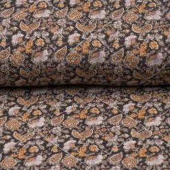 IB Laursen Black Floral Small Quilt