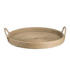 Hudson Home Rattan Braided Tray