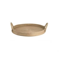 Hudson Home Rattan Braided Tray