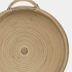 Hudson Home Rattan Braided Tray