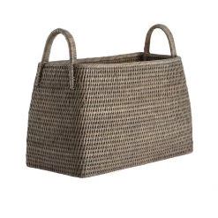 Roudham Trading Grey Rattan Magazine Holder