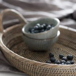 Roudham Trading Trays Rattan Oval Tray