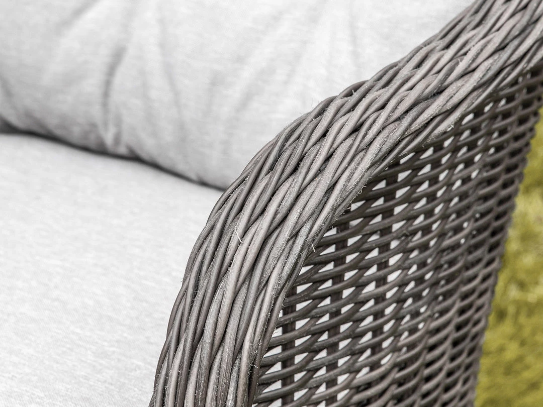 Gallery Direct Drop Ship Garden Seating Rennes 2 Seater Garden Bistro Set - Grey