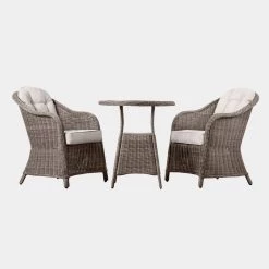 Gallery Direct Drop Ship Rennes 2 Seater Garden Bistro Set - Natural Garden Seating