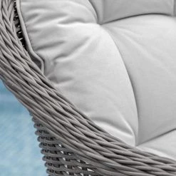 Gallery Direct Drop Ship Rennes 4 Seater Round Garden Dining Set - Grey Garden Seating