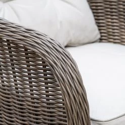 Gallery Direct Drop Ship Garden Seating Rennes 4 Seater Round Garden Set - Natural