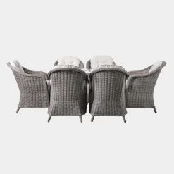 Gallery Direct Drop Ship Rennes 6 Seater Garden Dining Set - Grey Garden Seating