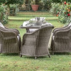 Gallery Direct Drop Ship Garden Seating Rennes 6 Seater Garden Dining Set - Natural