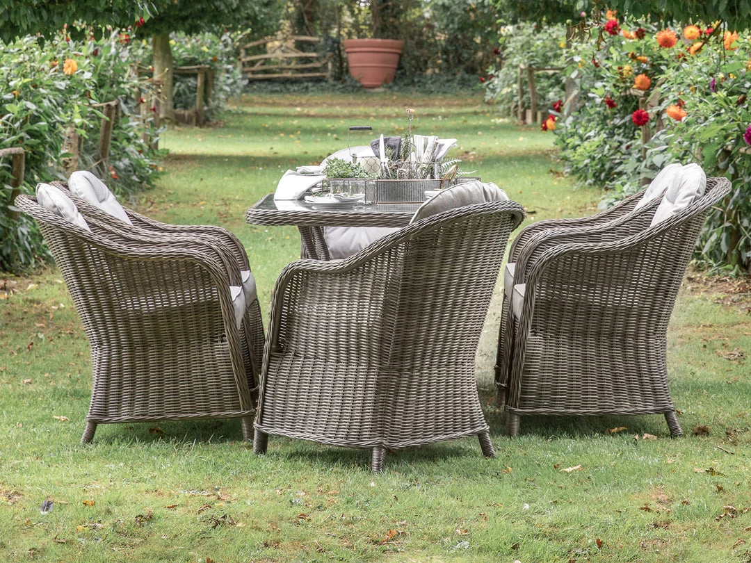 Gallery Direct Drop Ship Garden Seating Rennes 6 Seater Garden Dining Set - Natural