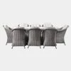 Gallery Direct Drop Ship Rennes 8 Seater Garden Dining Set - Grey Garden Seating