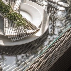 Gallery Direct Drop Ship Rennes 8 Seater Garden Dining Set - Natural Garden Seating