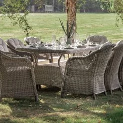 Gallery Direct Drop Ship Rennes 8 Seater Garden Dining Set - Natural Garden Seating
