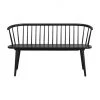 Rowico Drop Ship Ridgewood Bench - Black Dining